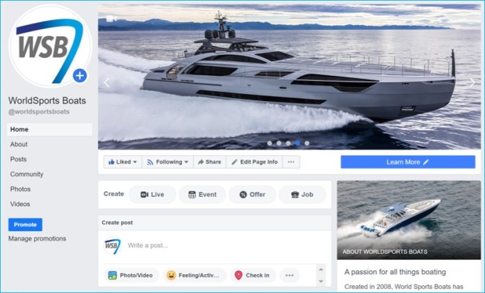 World Sports Boats Facebook