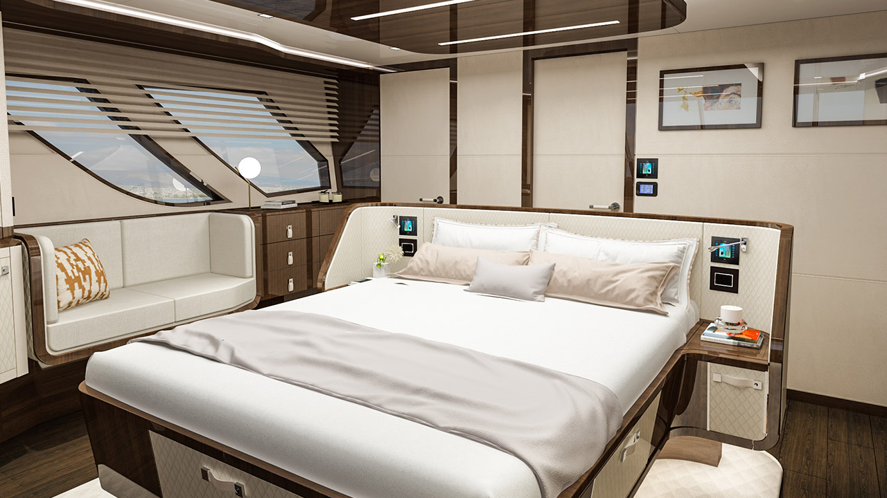 Lazzara Yachts LSX 67 Master Cabin